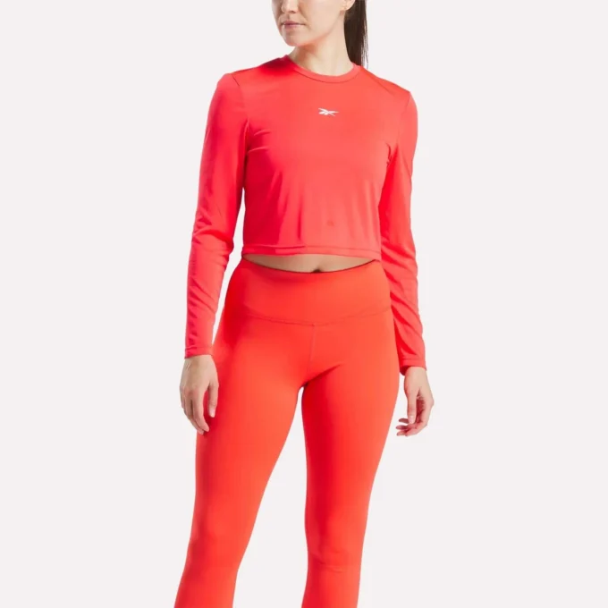 Core Slim Fit Crop Long Sleeve Tee för damer Core Slim Fit Crop Long Sleeve Tee för damer