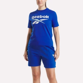 Dam-T-shirt med tvåfärgat logo och korta ärmar