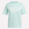 Dam-T-shirt med tvåfärgat logo och korta ärmar