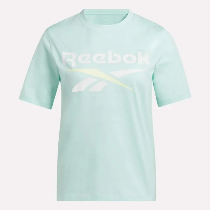 Dam-T-shirt med tvåfärgat logo och korta ärmar