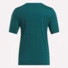 Dam-T-shirt med tvåfärgat logo och korta ärmar