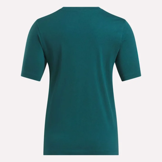 Dam-T-shirt med tvåfärgat logo och korta ärmar