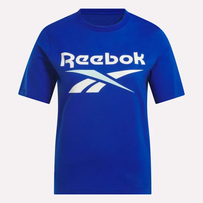 Dam-T-shirt med tvåfärgat logo och korta ärmar