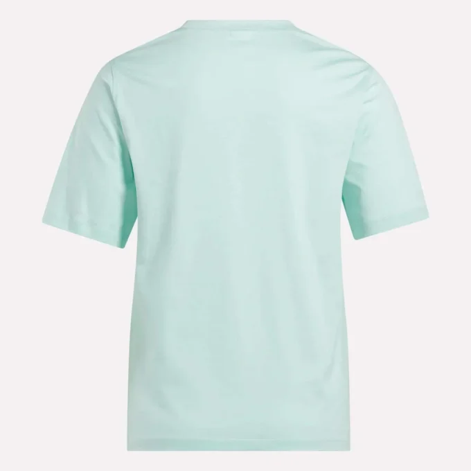 Dam-T-shirt med tvåfärgat logo och korta ärmar