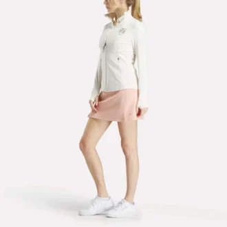 Golfjacka med sömmar och hel dragkedja för damer