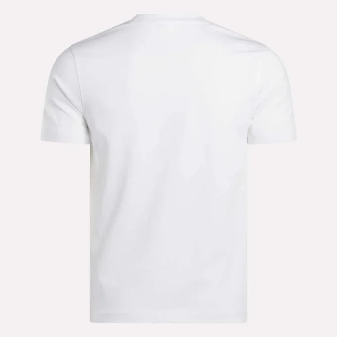 Herr-T-shirt med kort ärm, rund hals och liten logotyp Herr-T-shirt med kort ärm, rund hals och liten logotyp