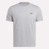 Herr-T-shirt med kort ärm, rund hals och liten logotyp Herr-T-shirt med kort ärm, rund hals och liten logotyp