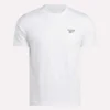 Herr-T-shirt med kort ärm, rund hals och liten logotyp Herr-T-shirt med kort ärm, rund hals och liten logotyp