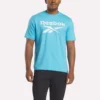 Herr-T-shirt med stor logotyp och rund hals Herr-T-shirt med stor logotyp och rund hals