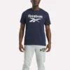 Herr-T-shirt med stor logotyp och rund hals Herr-T-shirt med stor logotyp och rund hals