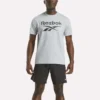 Herr-T-shirt med stor logotyp och rund hals Herr-T-shirt med stor logotyp och rund hals