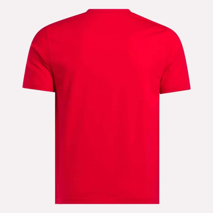 Herr-T-shirt med stor logotyp och rund hals Herr-T-shirt med stor logotyp och rund hals