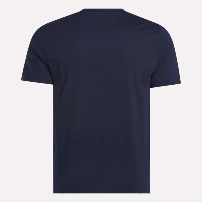 Herr-T-shirt med stor logotyp och rund hals Herr-T-shirt med stor logotyp och rund hals