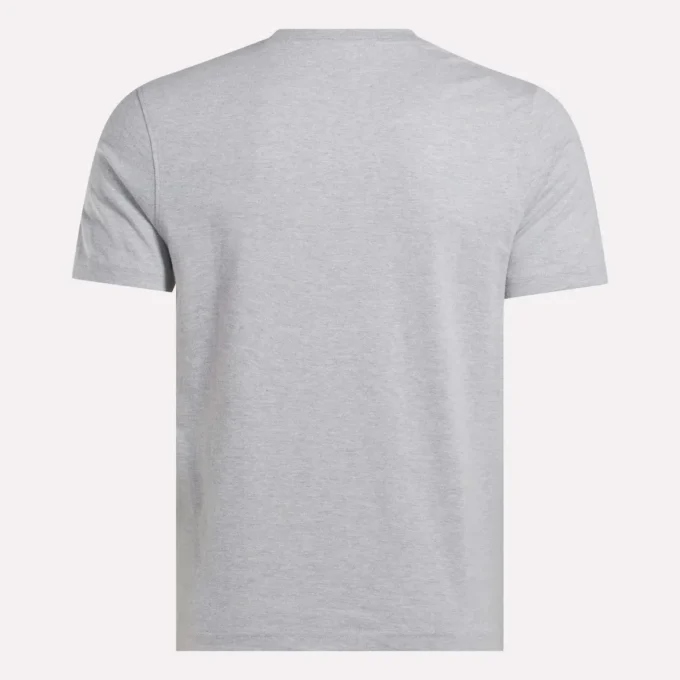 Herr-T-shirt med stor logotyp och rund hals Herr-T-shirt med stor logotyp och rund hals