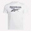Herr-T-shirt med stor logotyp och rund hals Herr-T-shirt med stor logotyp och rund hals