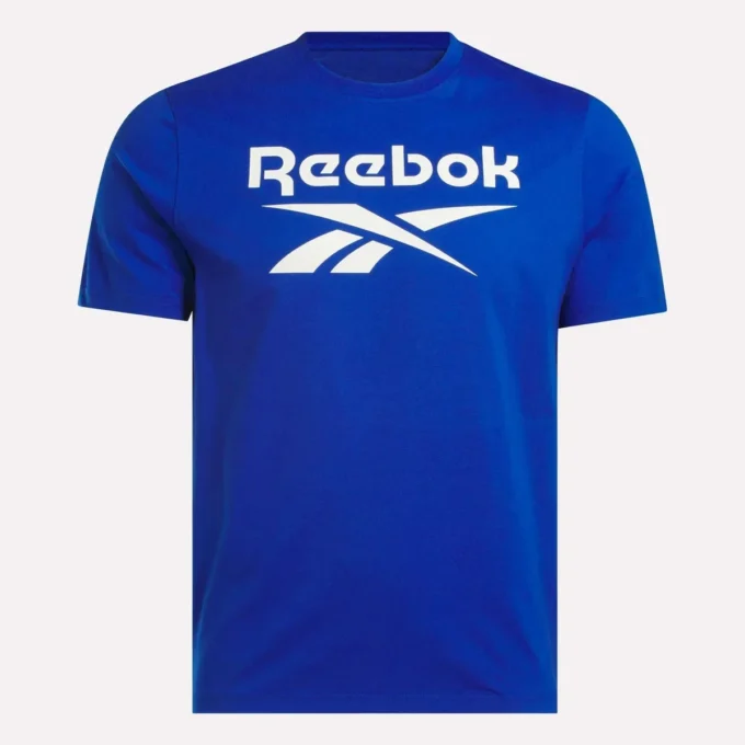 Herr-T-shirt med stor logotyp och rund hals Herr-T-shirt med stor logotyp och rund hals