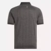 Herrkortärmad ton-i-ton Vector Jacquard-polotröja med ribbad kant Herrkortärmad ton-i-ton Vector Jacquard-polotröja med ribbad kant