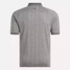 Herrkortärmad ton-i-ton Vector Jacquard-polotröja med ribbad kant Herrkortärmad ton-i-ton Vector Jacquard-polotröja med ribbad kant