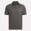 Herrkortärmad ton-i-ton Vector Jacquard-polotröja med ribbad kant Herrkortärmad ton-i-ton Vector Jacquard-polotröja med ribbad kant