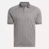 Herrkortärmad ton-i-ton Vector Jacquard-polotröja med ribbad kant Herrkortärmad ton-i-ton Vector Jacquard-polotröja med ribbad kant