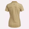 Johnny Collar Micro Floral Polo Shirt med korta ärmar för damer Johnny Collar Micro Floral Polo Shirt med korta ärmar för damer