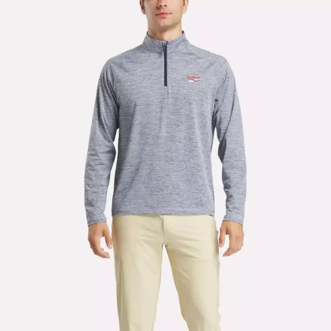 Kationisk, svettavvisande sweatshirt med kvartlång dragkedja för män Kationisk, svettavvisande sweatshirt med kvartlång dragkedja för män
