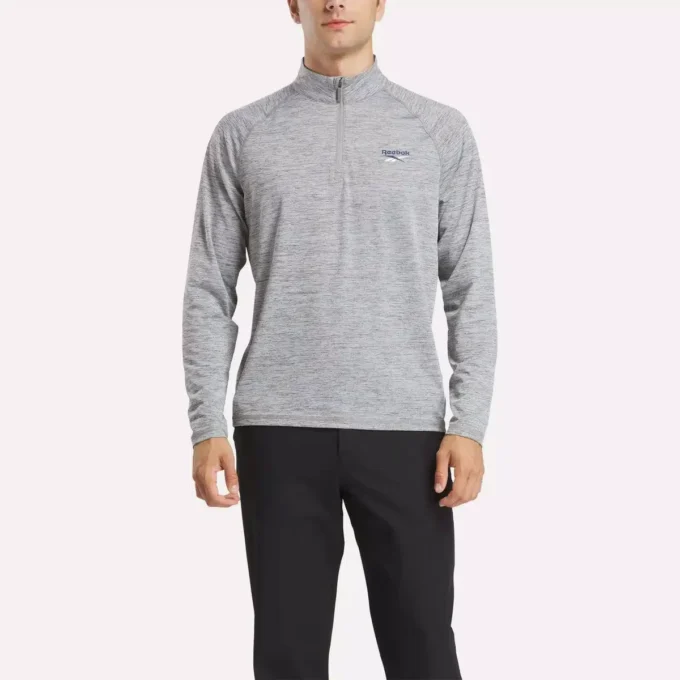 Kationisk, svettavvisande sweatshirt med kvartlång dragkedja för män Kationisk, svettavvisande sweatshirt med kvartlång dragkedja för män