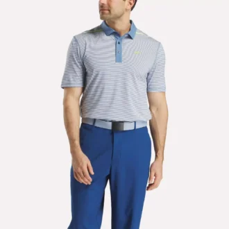 Kortärmad Core Stripe-polotröja för män