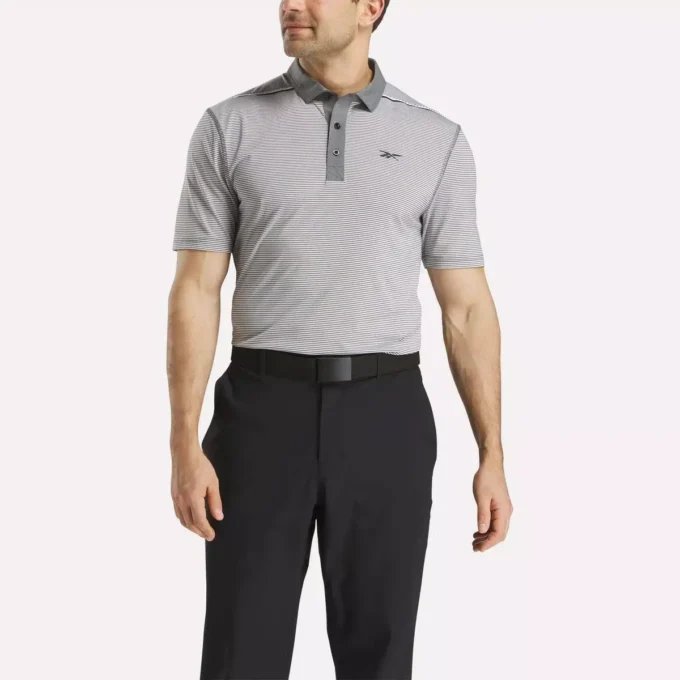 Kortärmad Core Stripe-polotröja för män