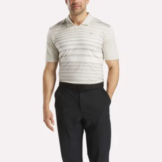 Kortärmad Nano Stripe Pullover Polo för herr