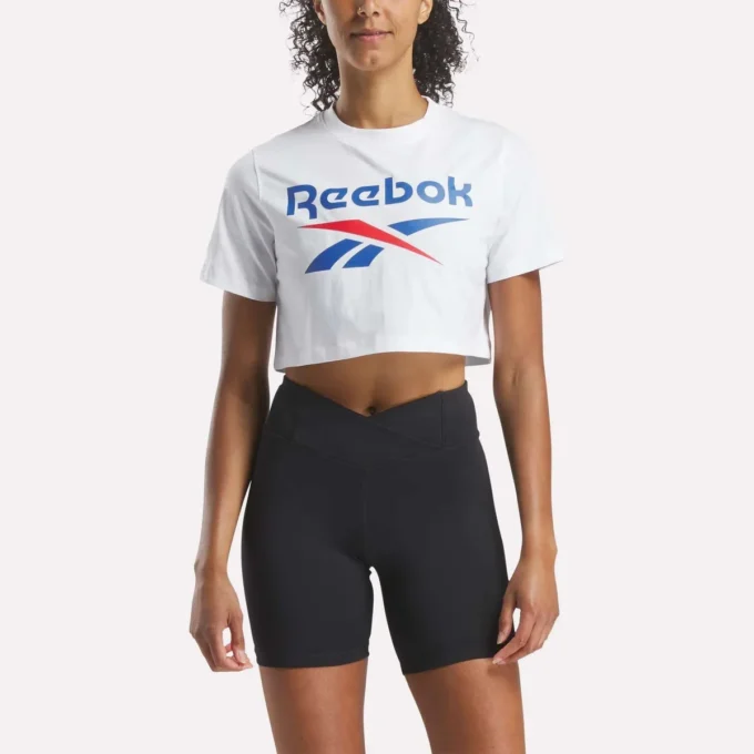 Kortärmad T-shirt med tvåfärgat logo för damer Kortärmad T-shirt med tvåfärgat logo för damer