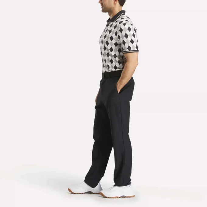 Kortärmad Vector Argyle Print Polo för män Kortärmad Vector Argyle Print Polo för män