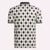 Kortärmad Vector Argyle Print Polo för män Kortärmad Vector Argyle Print Polo för män
