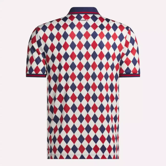 Kortärmad Vector Argyle Print Polo för män Kortärmad Vector Argyle Print Polo för män
