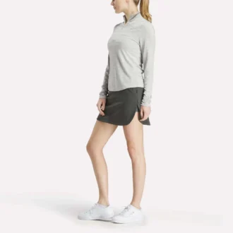 Långärmad golfpullover för damer i Engineered Vector Jacquard med 1/4 dragkedja Långärmad golfpullover för damer i Engineered Vector Jacquard med 1/4 dragkedja