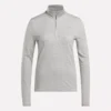 Långärmad golfpullover för damer i Engineered Vector Jacquard med 1/4 dragkedja Långärmad golfpullover för damer i Engineered Vector Jacquard med 1/4 dragkedja