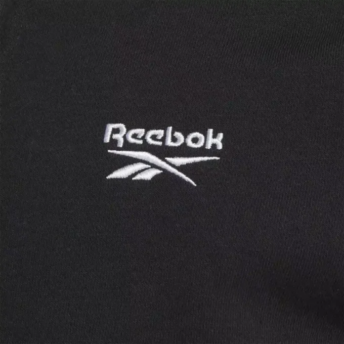 Reebok Identity Small Logo Fleece Full-Zip Hoodie för damer Reebok Identity Small Logo Fleece Full-Zip Hoodie för damer