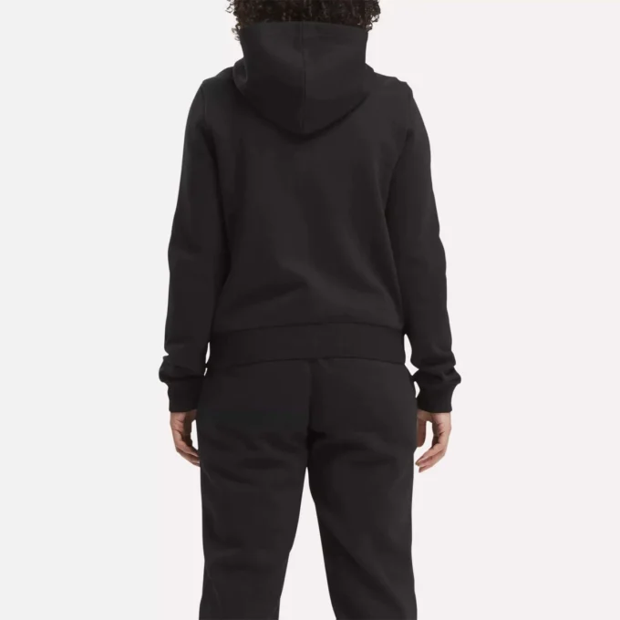 Reebok Identity Small Logo Fleece Full-Zip Hoodie för damer Reebok Identity Small Logo Fleece Full-Zip Hoodie för damer