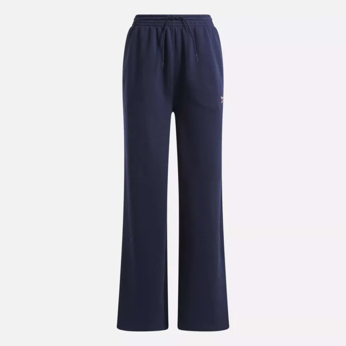 Reebok Identity Small Logo Fleece Wide Leg Pants för damer Reebok Identity Small Logo Fleece Wide Leg Pants för damer