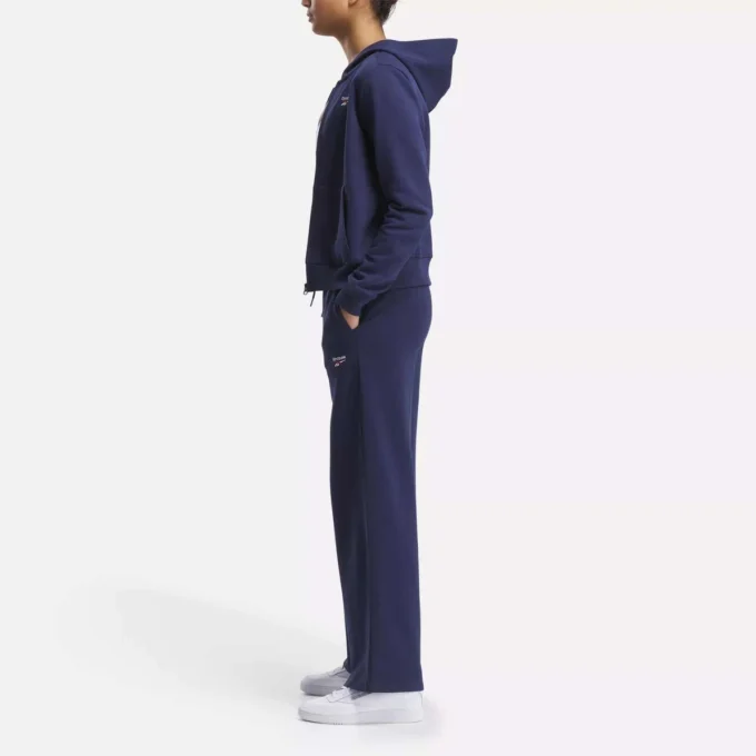 Reebok Identity Small Logo Fleece Wide Leg Pants för damer Reebok Identity Small Logo Fleece Wide Leg Pants för damer