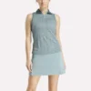 Ärmlös golfpikétröja för damer i ton-i-ton-mönster med jacquard Ärmlös golfpikétröja för damer i ton-i-ton-mönster med jacquard