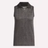 Ärmlös golfpikétröja för damer i ton-i-ton-mönster med jacquard Ärmlös golfpikétröja för damer i ton-i-ton-mönster med jacquard